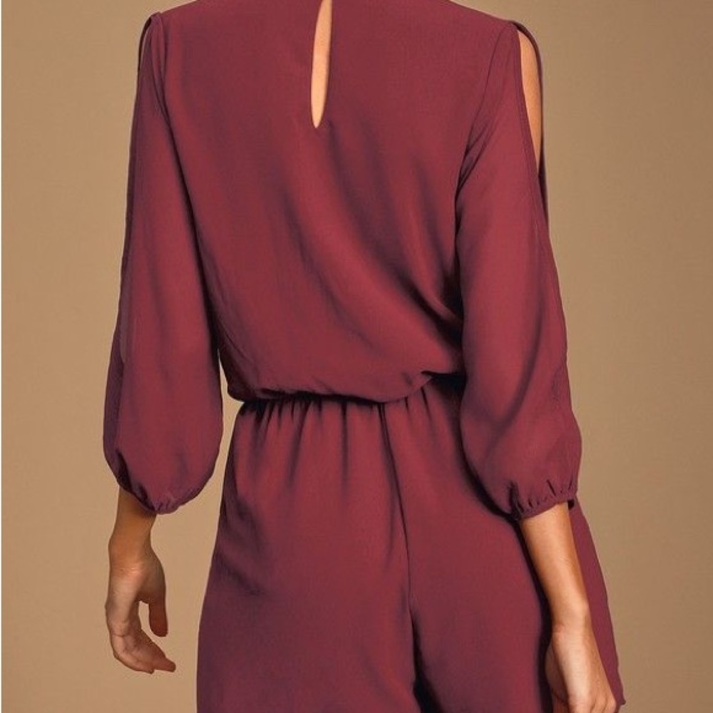 Burgundy Romper - Picture 3 of 5